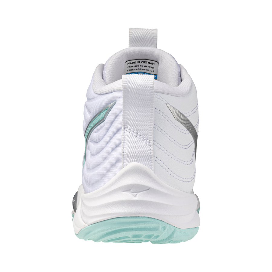 Mizuno WAVE MOMENTUM ELITE MID White/Blue Tint